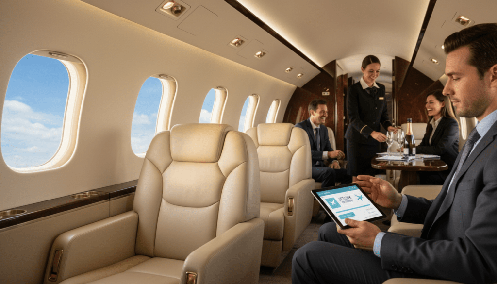 Buchungsprozess Privatjet
